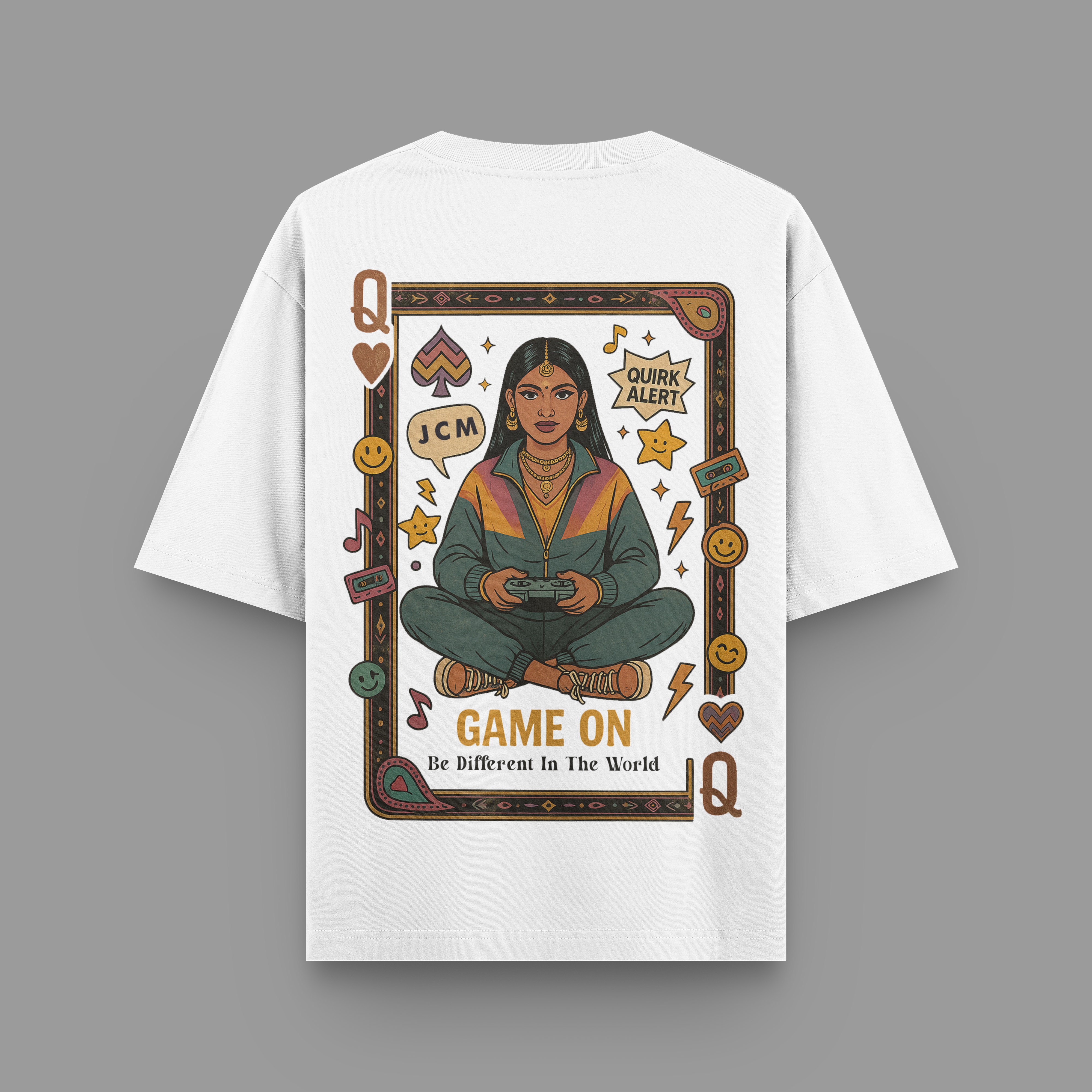 GAME ON OVERSIZED T-SHIRT | 240 GSM, 100% PURE COTTON