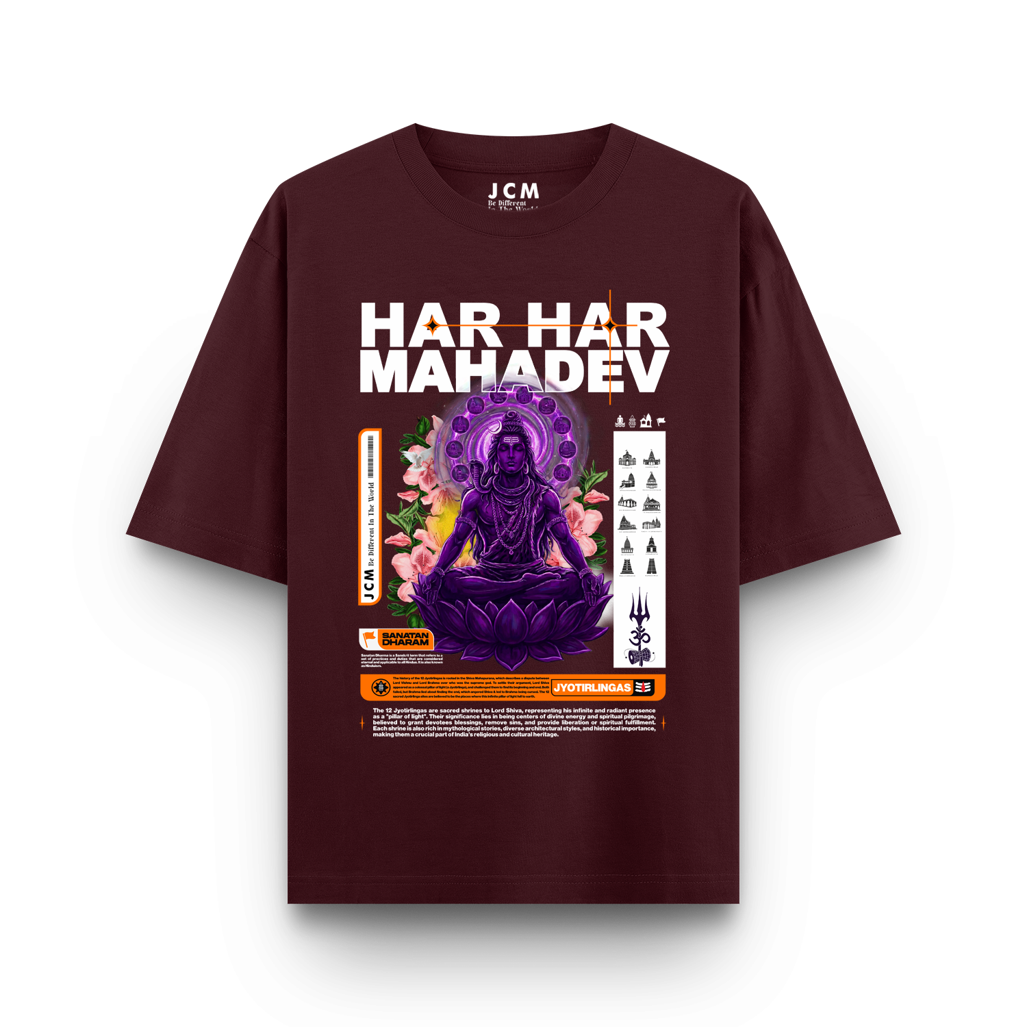 JYOTIRLING OVERSIZED T-SHIRT | 240 GSM, 100% PURE COTTON