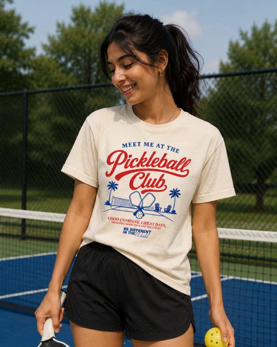 Meet Me At The Pickleball Club Regular Fit T-Shirt