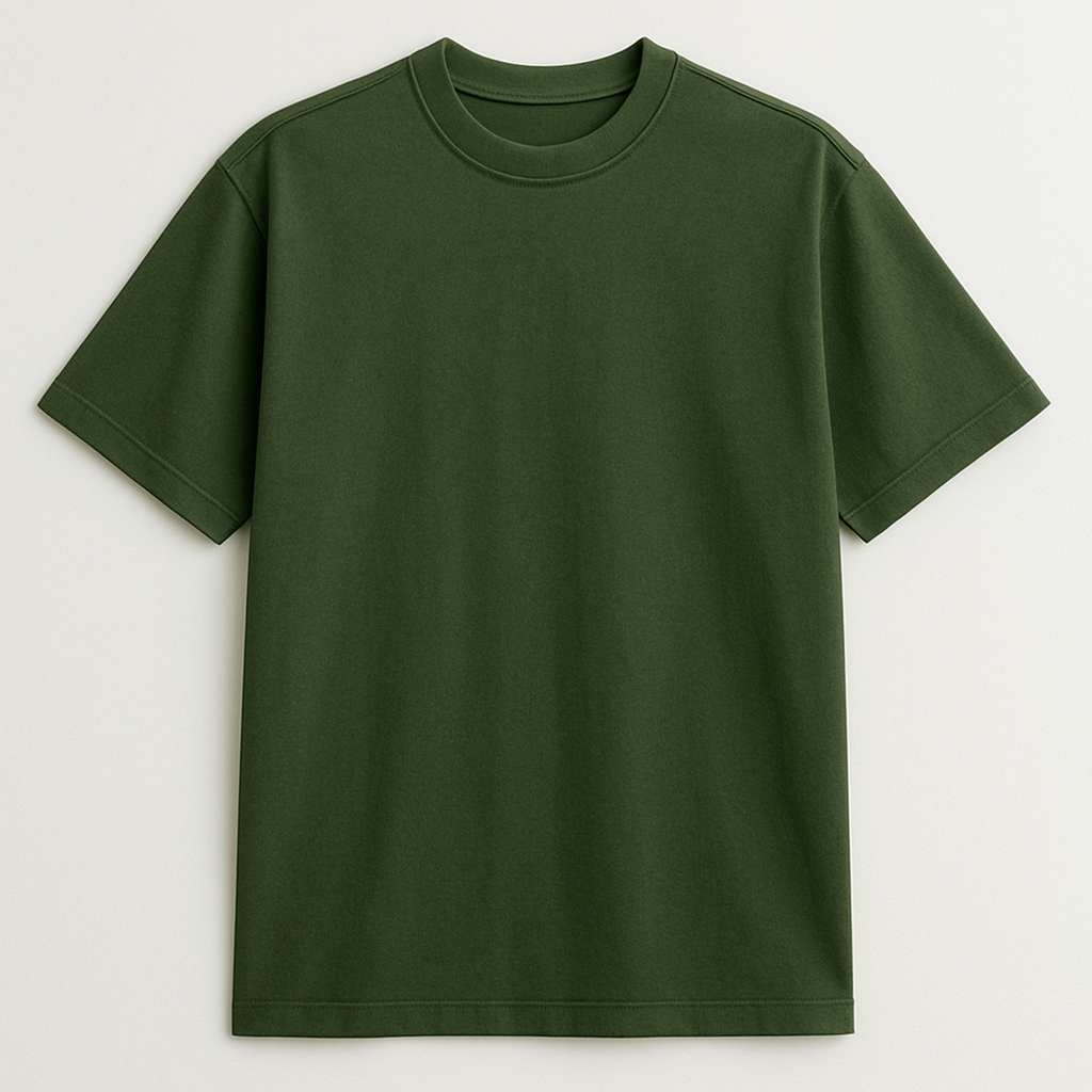 MOSS GREEN FRENCH TERRY - T-SHIRT