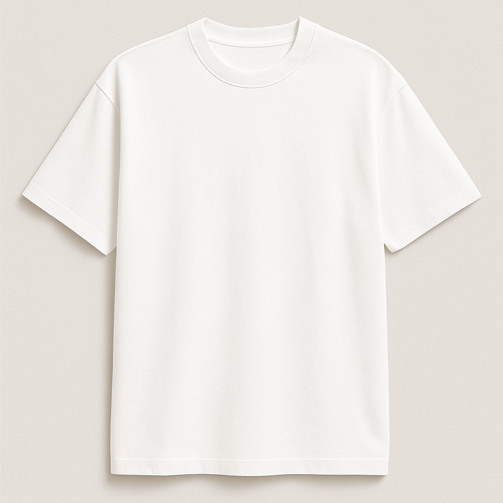 WHITE FRENCH TERRY - T-SHIRT