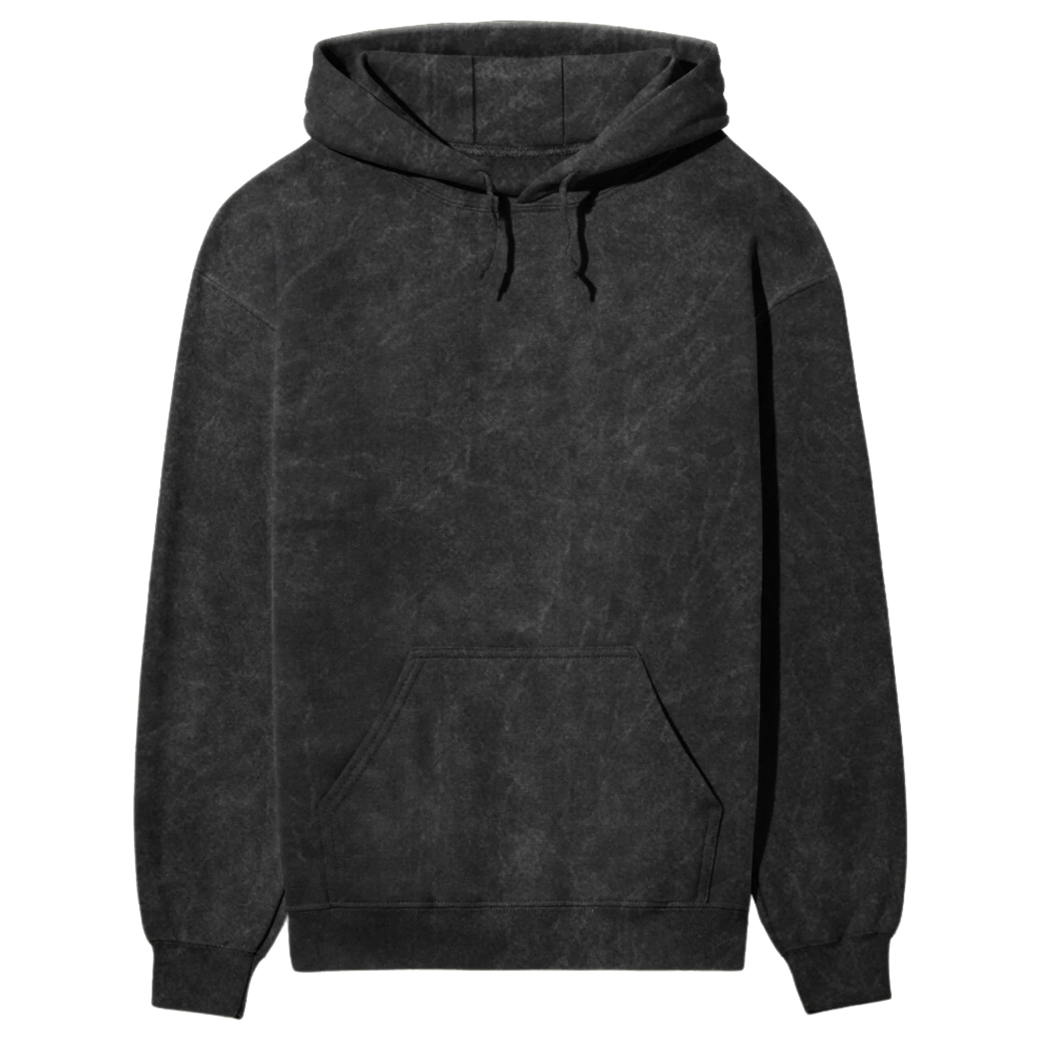 Acid-Washed Black Hoodie (Unisex)