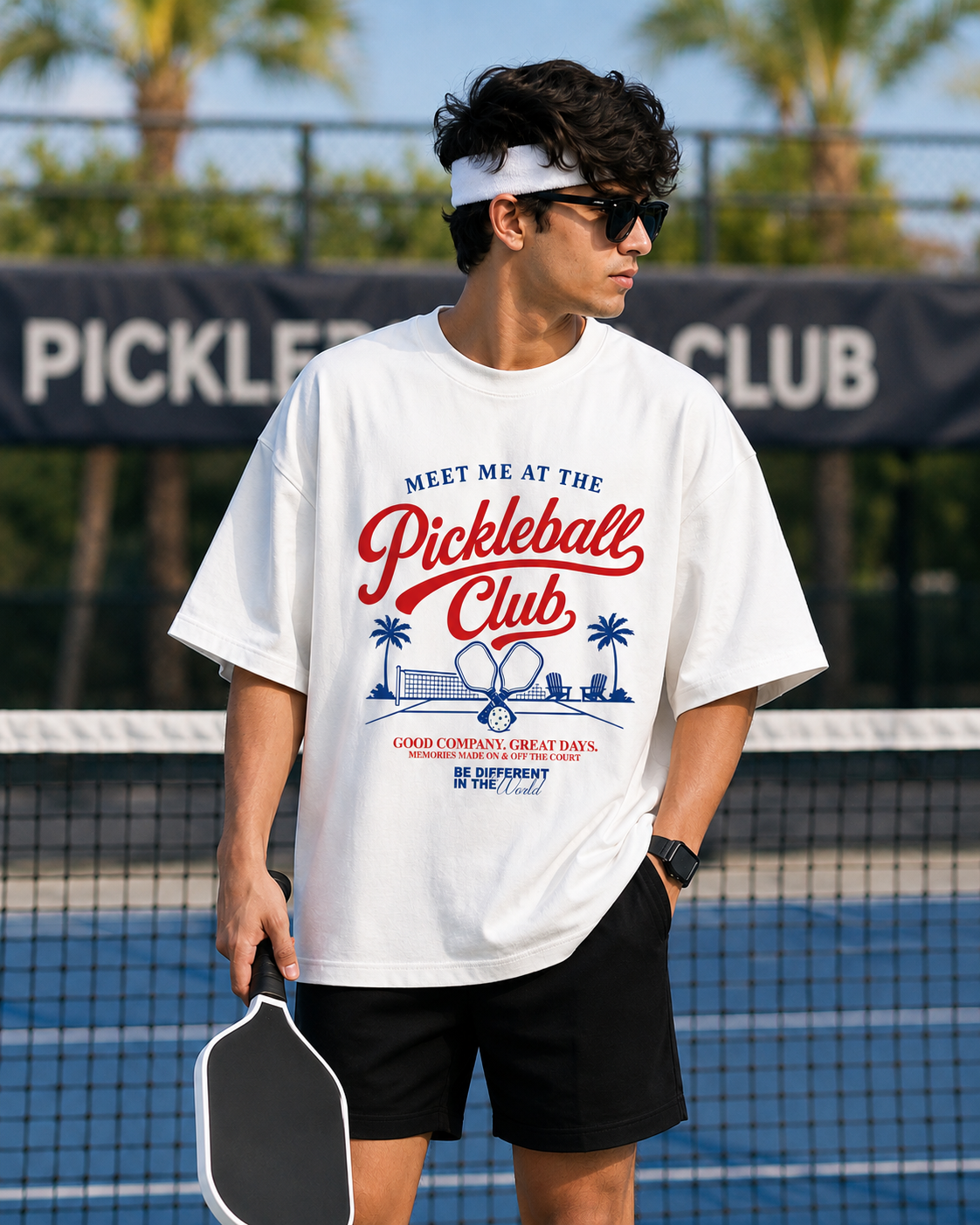Meet Me at the Pickleball Club Oversized T-Shirt