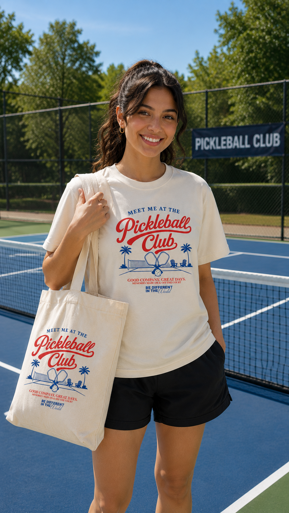 Meet Me at the Pickleball Club Oversized T-Shirt