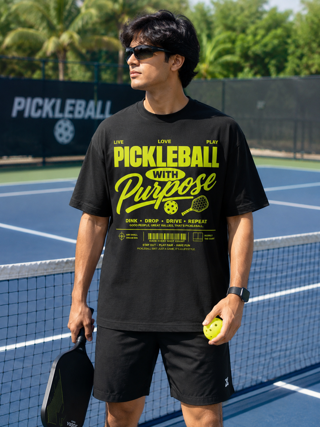 Pickleball With Purpose Oversized T-Shirt