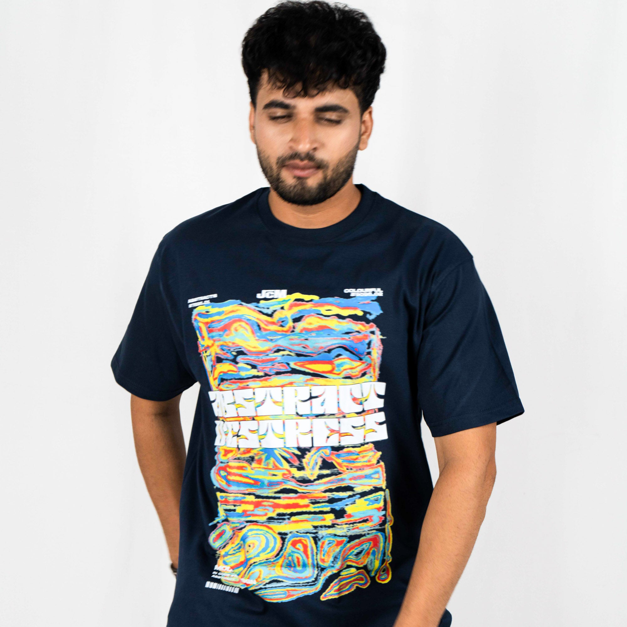 Abstract Distress Oversized T-shirt