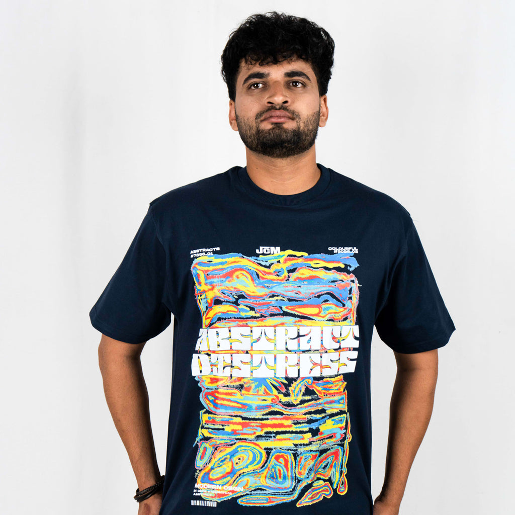 Abstract Distress Oversized T-shirt