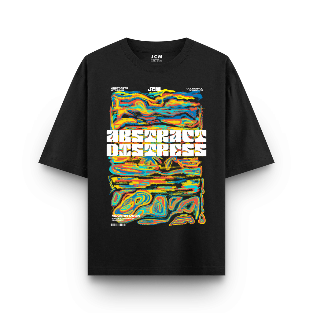 Abstract Distress Oversized T-shirt