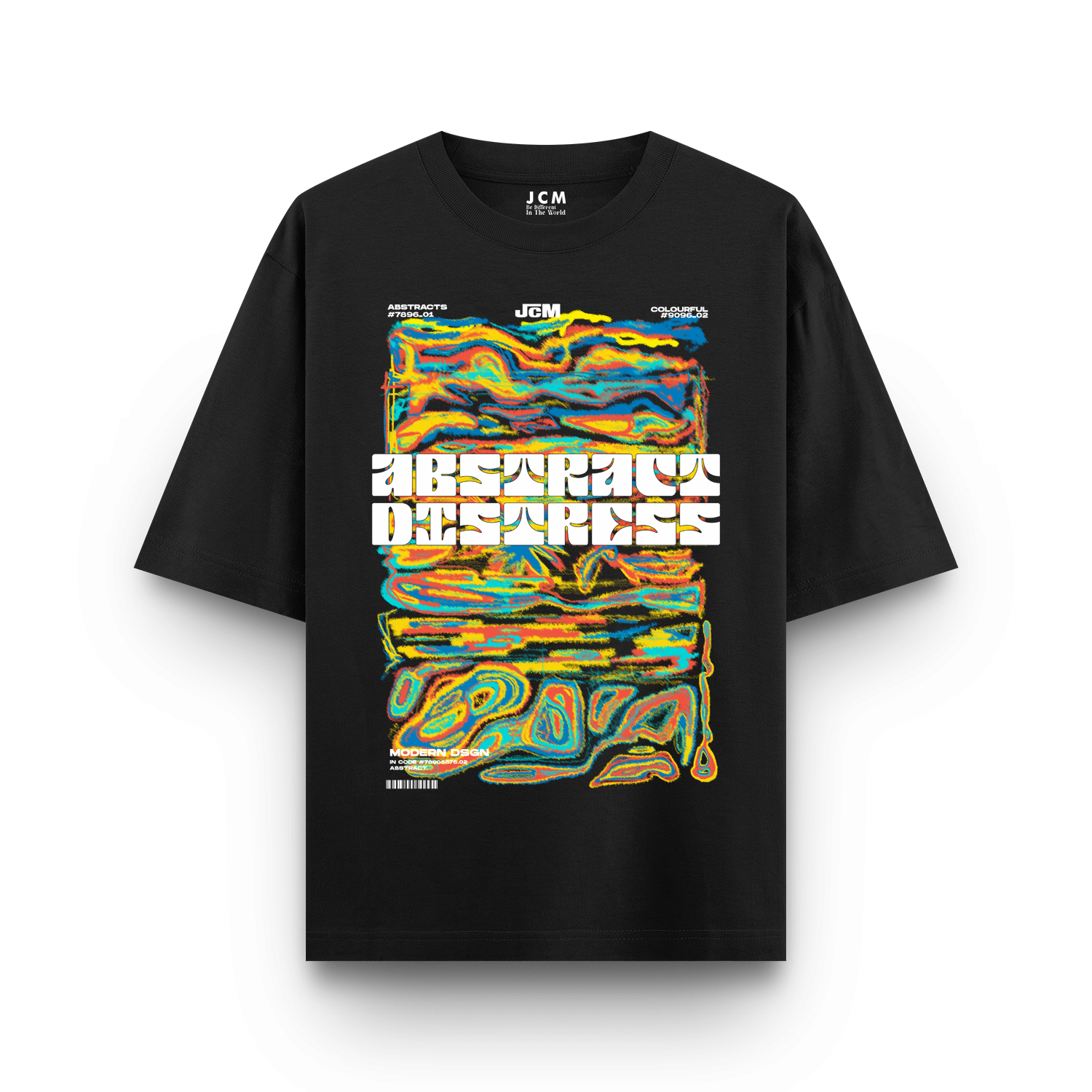 Abstract Distress Oversized T-shirt