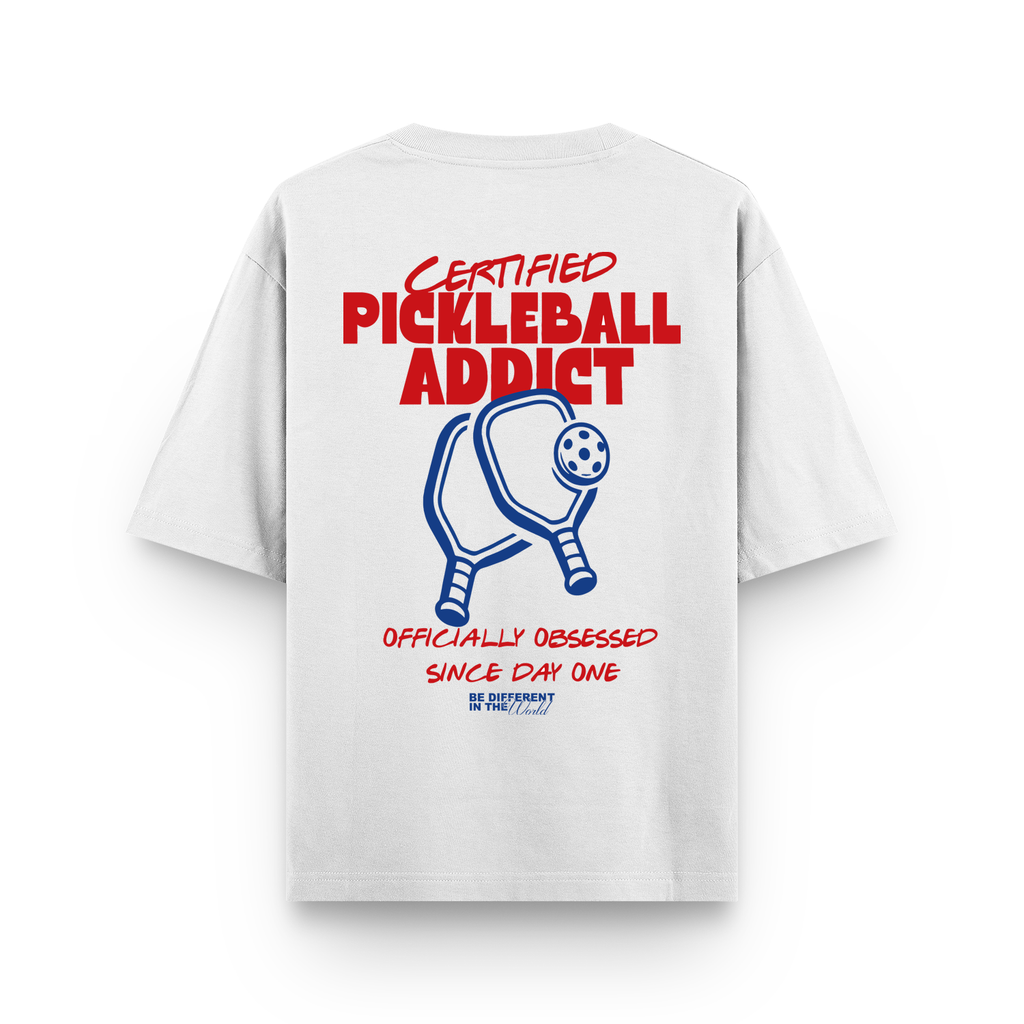 Certified Pickleball Addict Oversized T-Shirt